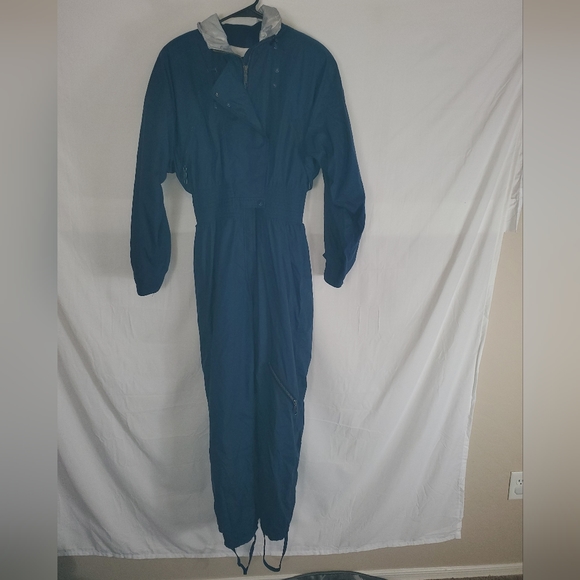 Vintage Serac Women’s Size 10 Medium Blue 1 Piece Ski Snow Suit - Picture 1 of 5